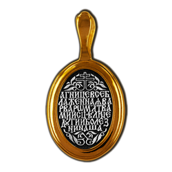 Святая Варвара. Нательная икона из серебра 925* с позолотой.