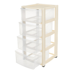 Комод 4-х секционный на колесах "Амадео", бежевый