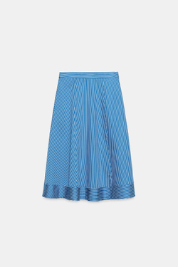 ZARA ЮБКА В ПОЛОСКУ — ZW COLLECTION, СИНИЙ/БЕЛЫЙ