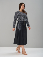 Лонгслив ЛНкл-080/черный-зебра