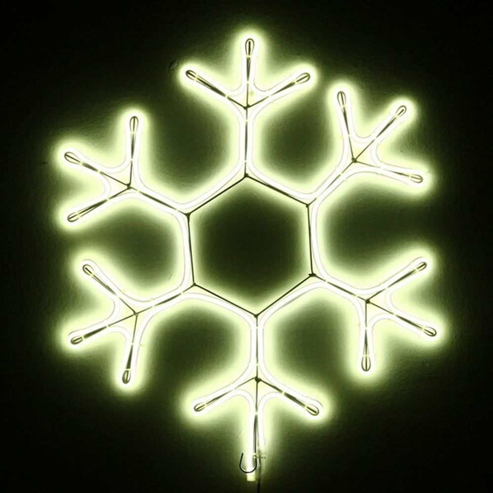 Фигура светодиодная, «Снежинка» гибкий неон, 40 см, Белый (постоянное свечение)
