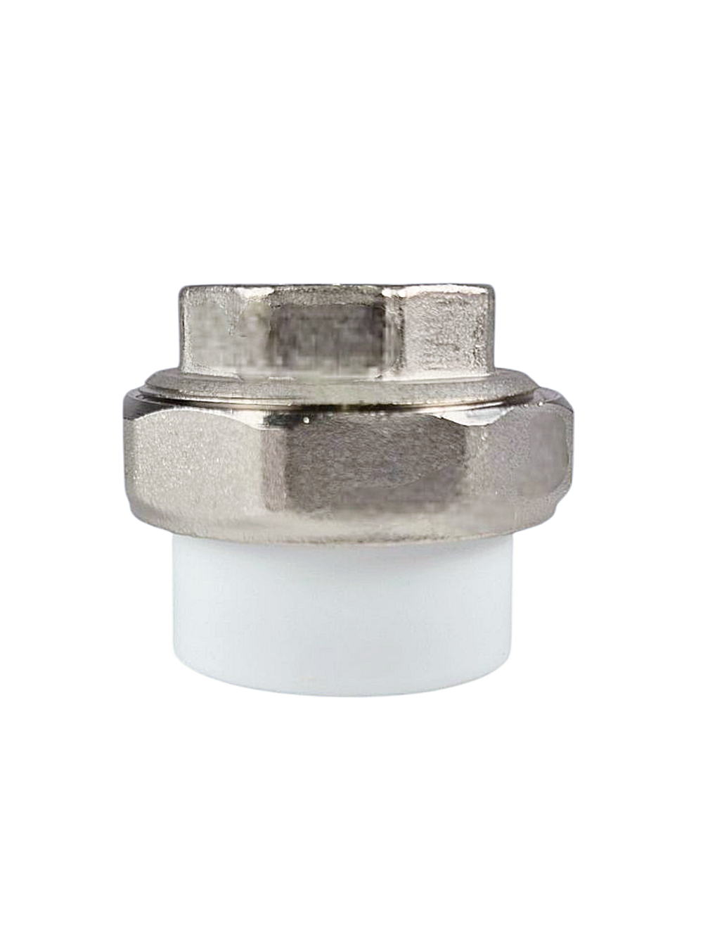 Муфта комбинированная разъемная (Американка) PPR внутренняя резьба 32х1,  белый, RTP (90/10)