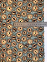 Коттон сорочка принт сафари, зеленый/оранж/черный NB#42