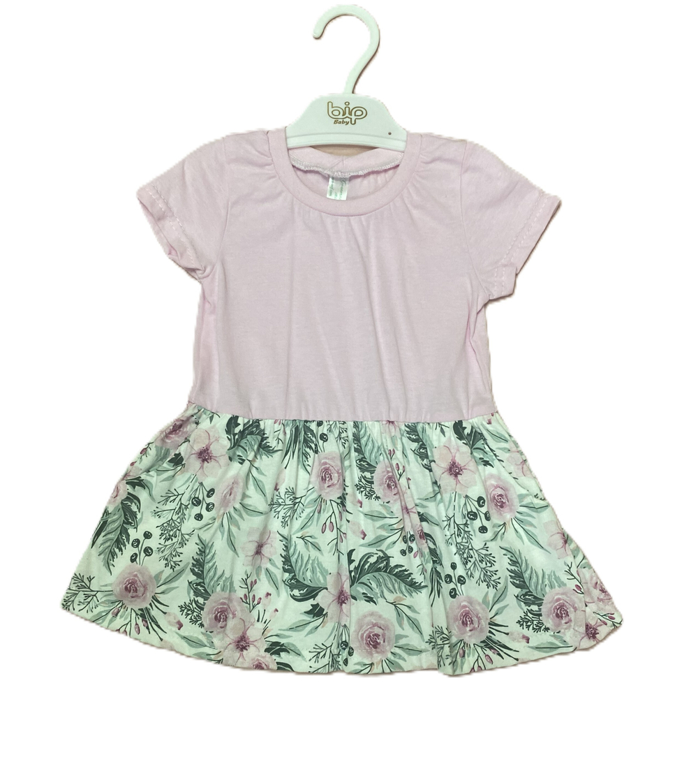 Платье летнее "Цветы" из кулирки (100% хлопок) размер на рост 74 см