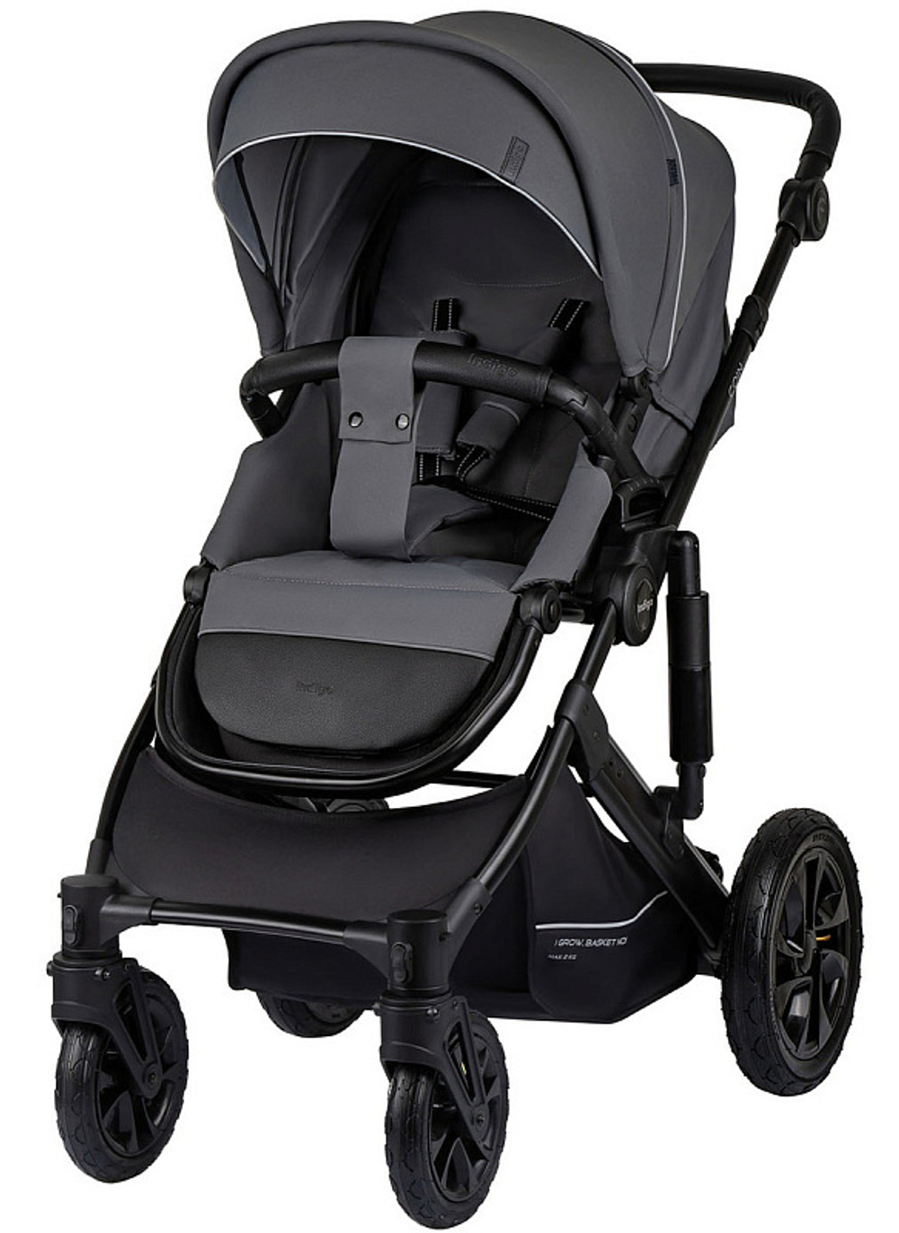 Детская коляска Indigo Coin 3 в 1 темно-серый