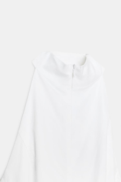 ZARA ПЛАТЬЕ МИДИ ХАЛТЕР ГОДЕ, БЕЛЫЙ