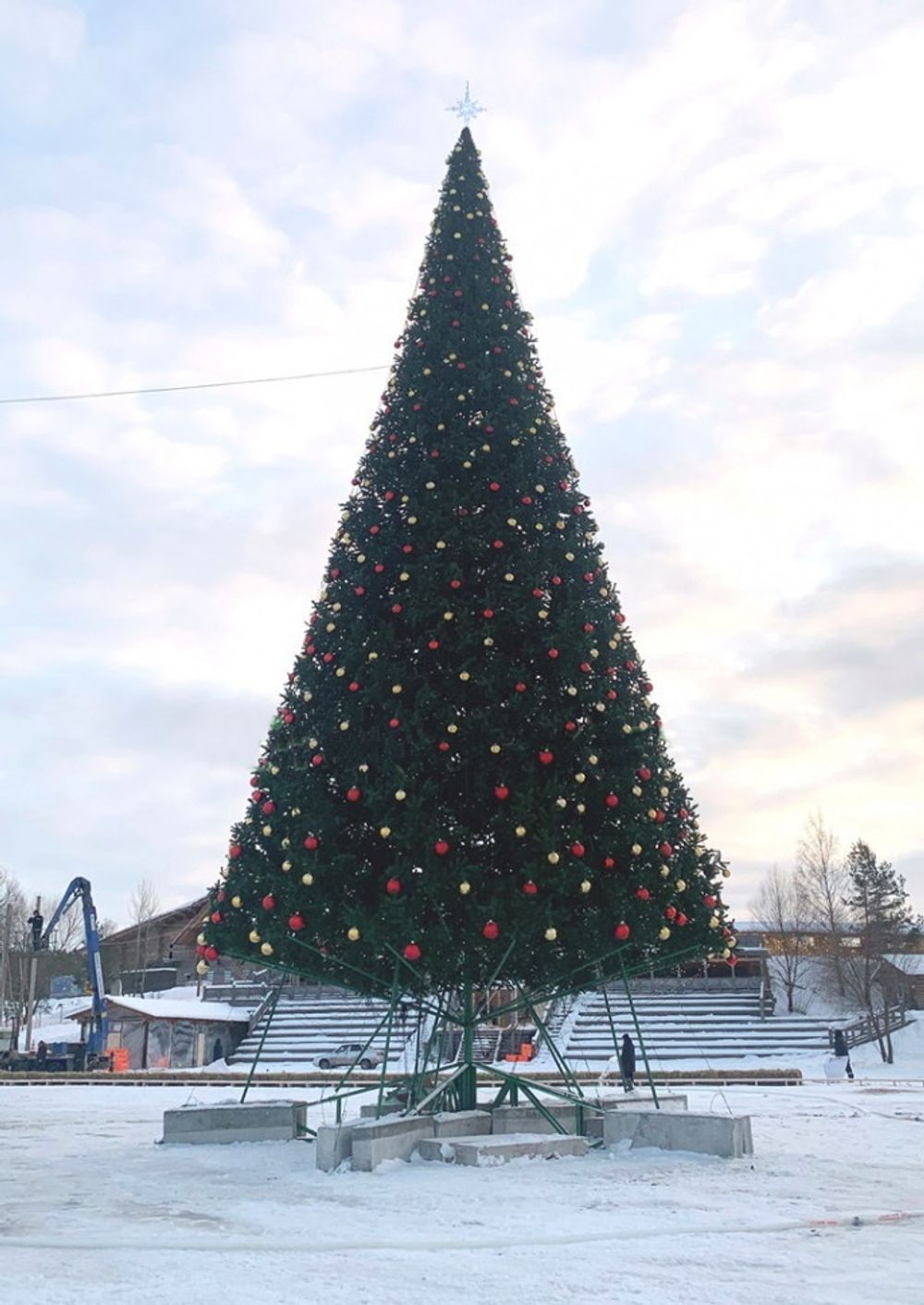 Уличная елка ствольная "Альпийская" (пвх) 3 м