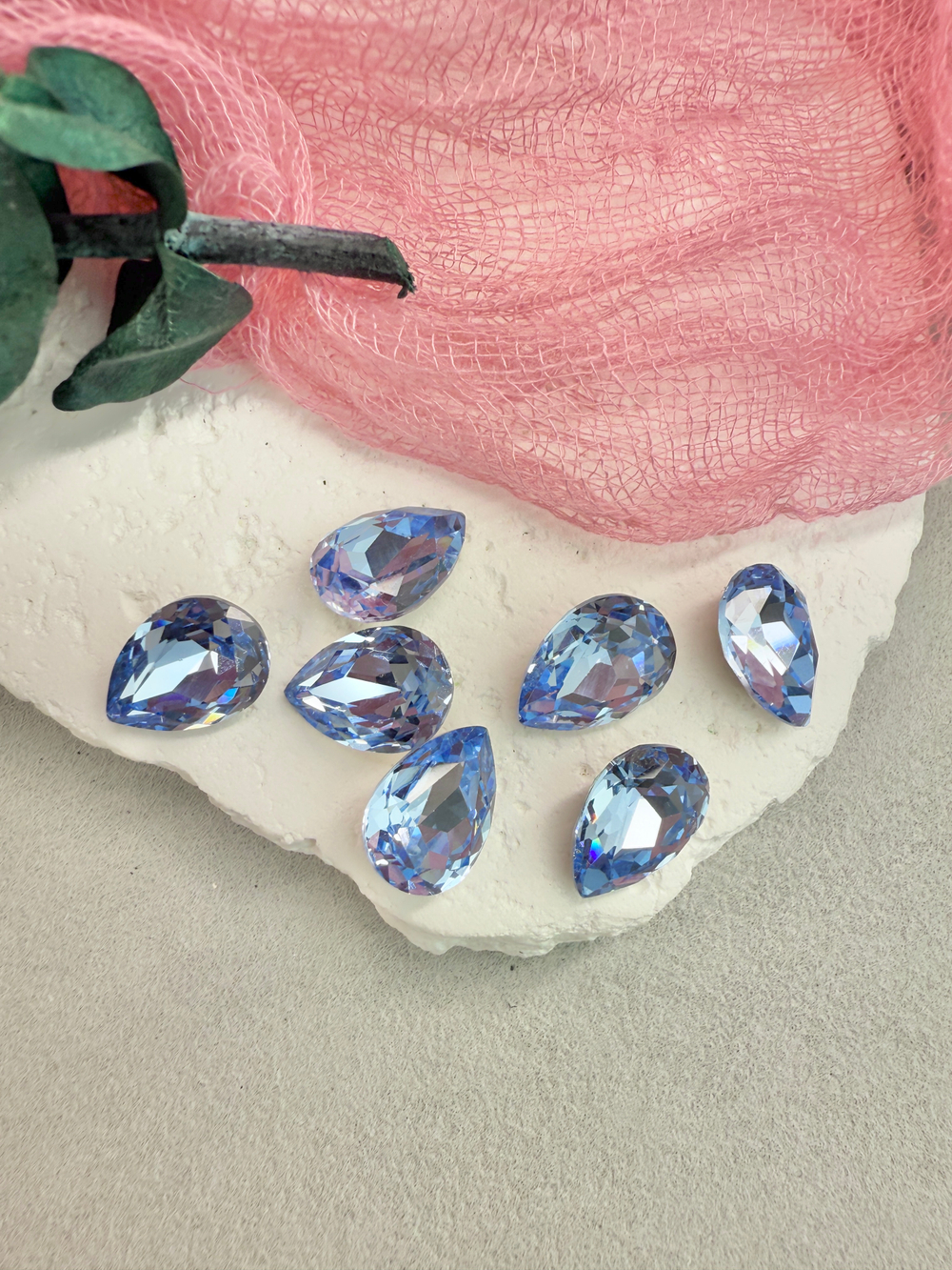Капля Drop 14*10 мм, Light sapphire