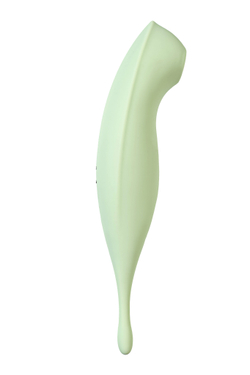 Точечный вибратор с вакуумной стимуляцией Satisfyer Twirling Pro Connect App, силикон, мятный, 20 см