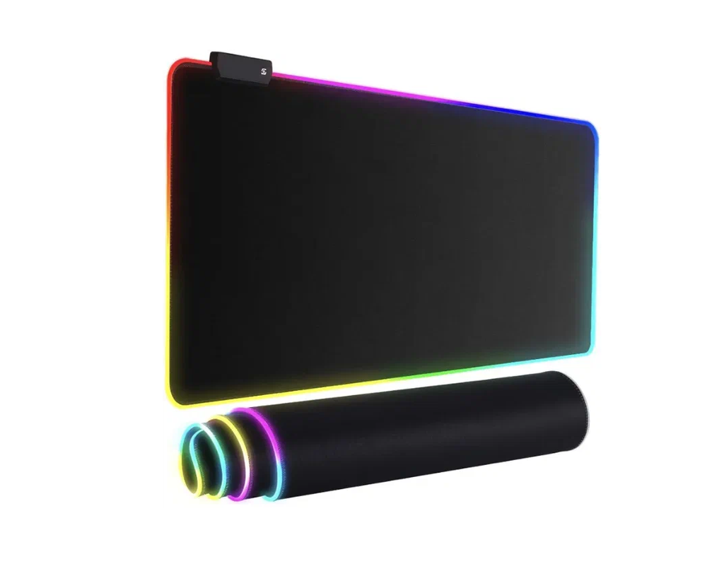Коврик для мыши черный GMS-WT-5 с RGB подсветкой (300*800*4мм)