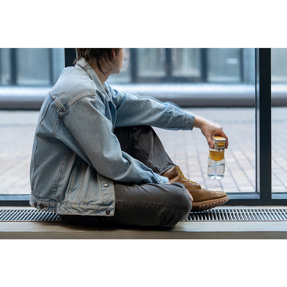 Бутылка для воды slow sip, 450 мл, желтая