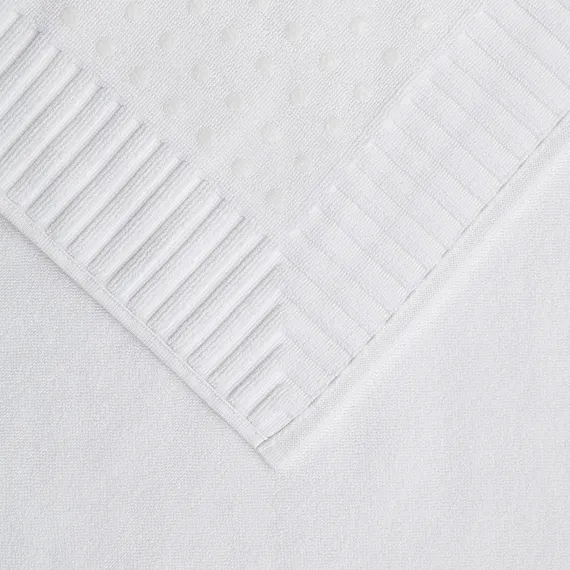 Коврик для ванной с фактурным бортиком белого цвета из коллекции essential, 50х80 см