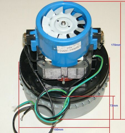 Мотор пылесоса моющего 1400w HW Genius/Twin TT 220V H=170 D=150 h=73