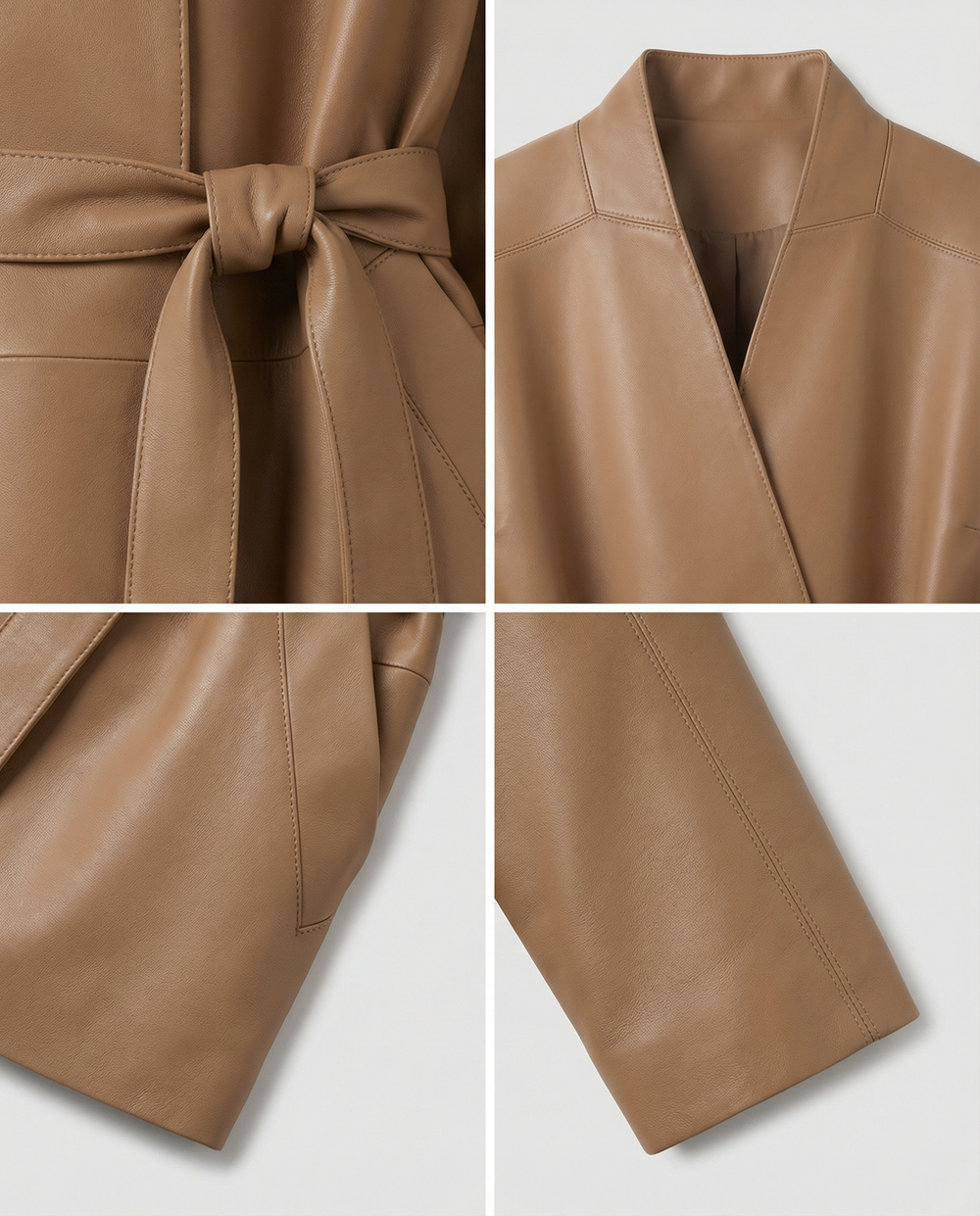 Кожаная куртка SENARI (beige)