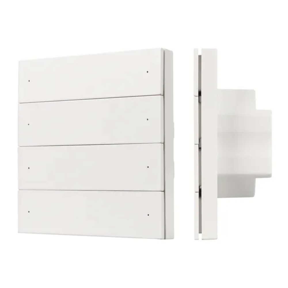INTELLIGENT ARLIGHT Кнопочная панель SMART-DMX512-801-22-8G-8SC-DIM-IN White (230V, 2.4G) (IARL, IP20 Пластик, 5 лет) 037334