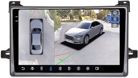 Магнитола для Toyota Prius 50, PHV 2015-2018 - FarCar BX9-360-9528 монитор 9.5" 2K QLED на Android 13, 6Гб+128Гб, CarPlay, 4G SIM-слот, 4 камеры в комплекте