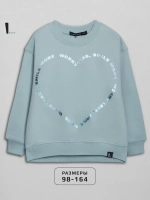 Свитшот для девочки, голубой
