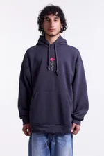 Худи Гербарий Роза Warm со шнурком в поясе темно-серый