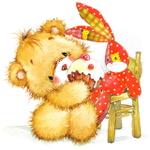 "Неразлучные друзья"-1803/1 канва с рисунком