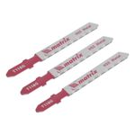 Полотна для электро-лобзика по металлу, 3 шт, T118G, 50 х 0.8 мм, HSS Matrix Professional, 78206