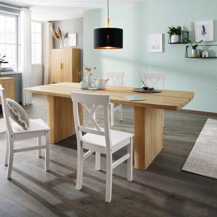 Стол обеденный 220х100 Розенбург из массива дуба на ножках