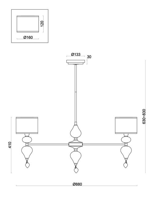 Подвесная люстра Freya Raise FR5369CL-08BS