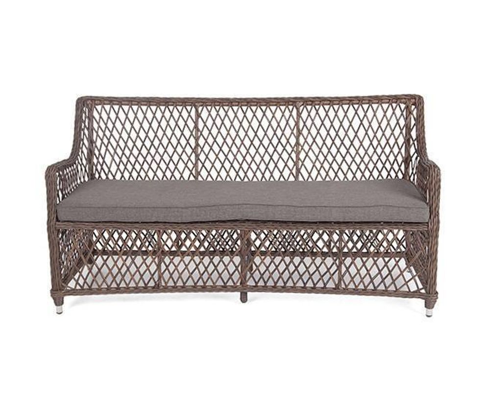 "Латте" диван двухместный из искусственного ротанга, цвет коричневый