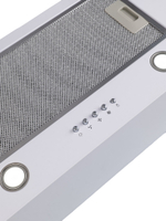 Вытяжка кухонная Quin-60 (WHITE) белый, D150мм, 1200м3/ч, полновстраиваемая, мотор 230Ватт, металл 60см, кнопочное управл.(MACBI)