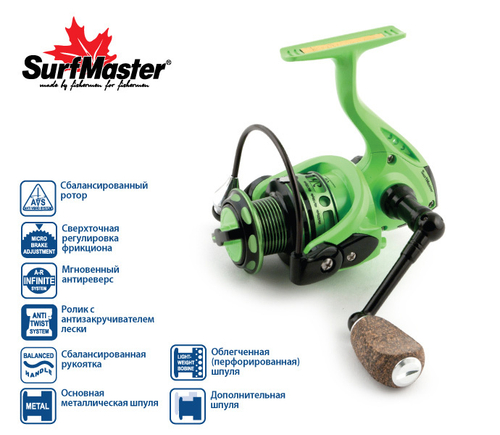 Катушка безынерционная Surf Master Tirata FT1500A 7+1bb з/ш