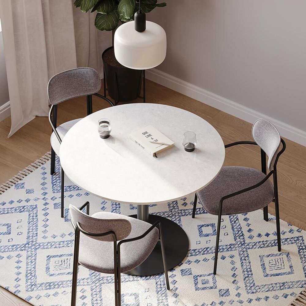 Стул Ror, Round, рогожка, черный/серый