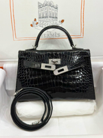 Сумка Hermes из кожи крокодила 19 см