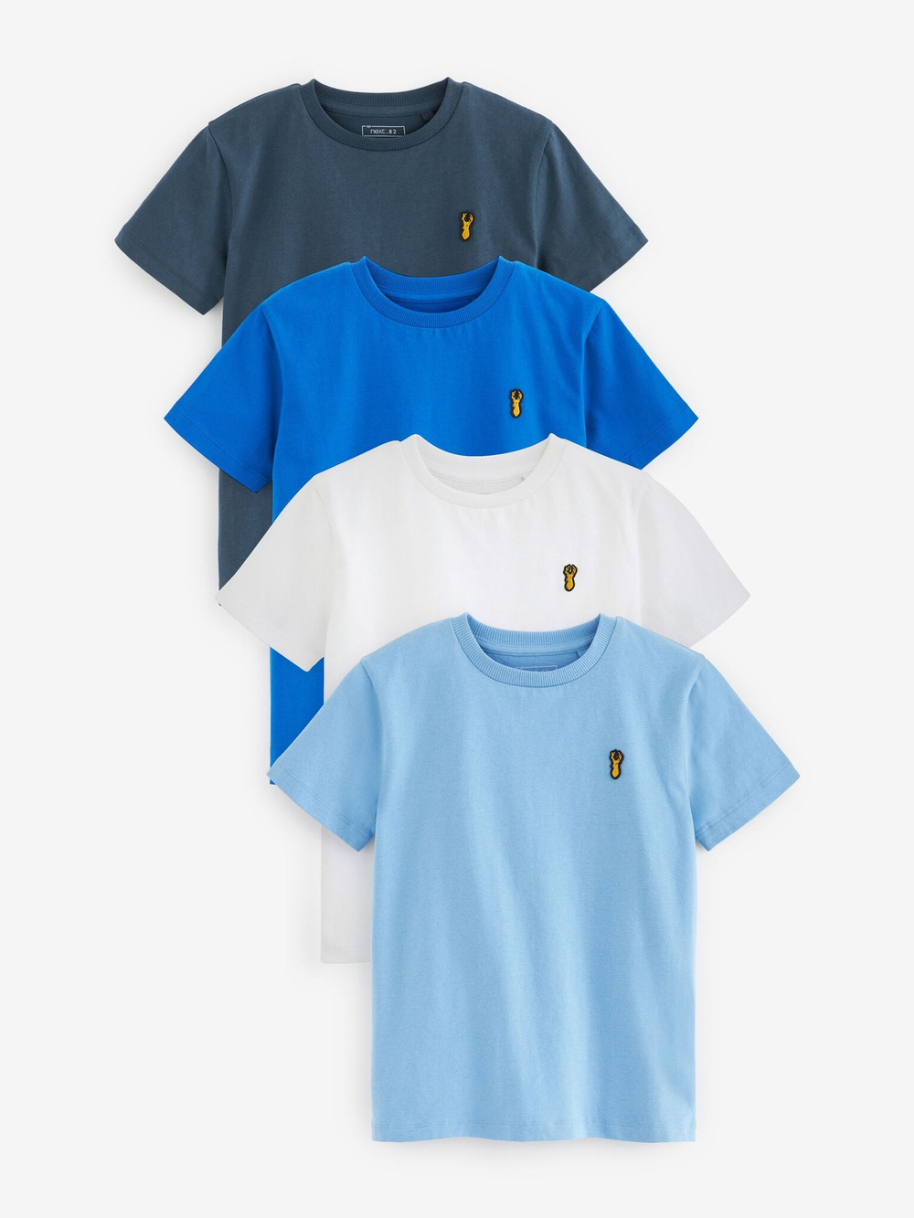 Футболка для мальчика Next D08-120, 4 шт., Белый, Синий, Голубой