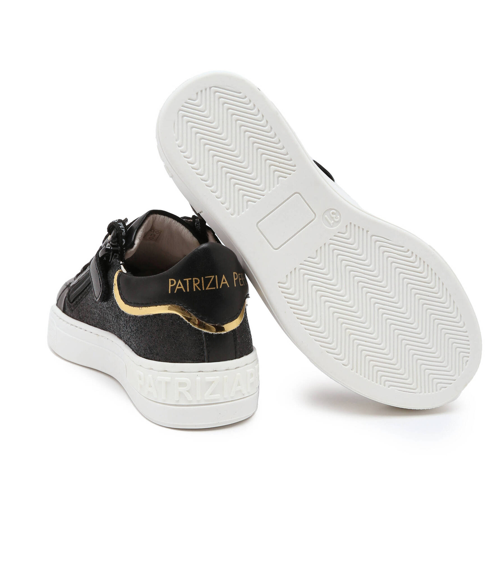 кожаные кроссовки ppd684 Patrizia Pepe - черный(PPJ684)