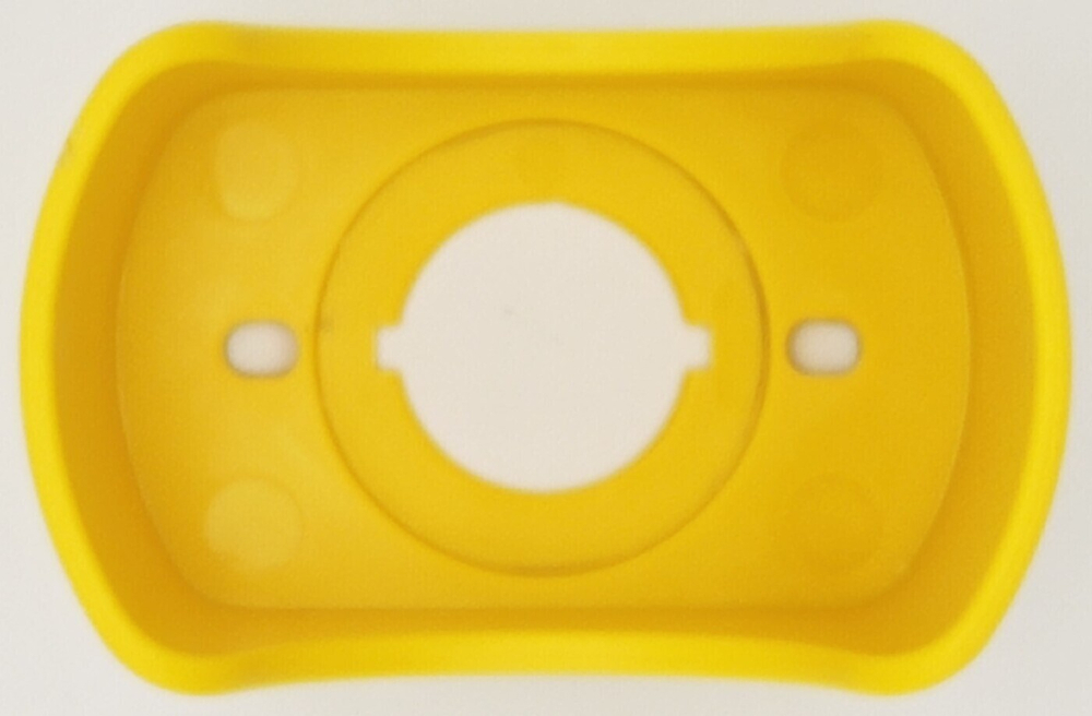 Корпус кнопки красной стоп ABB MPMT4-10R 1SFC151286V0001 с кожухом жёлтым CA1-8053 1SFC151282F0001