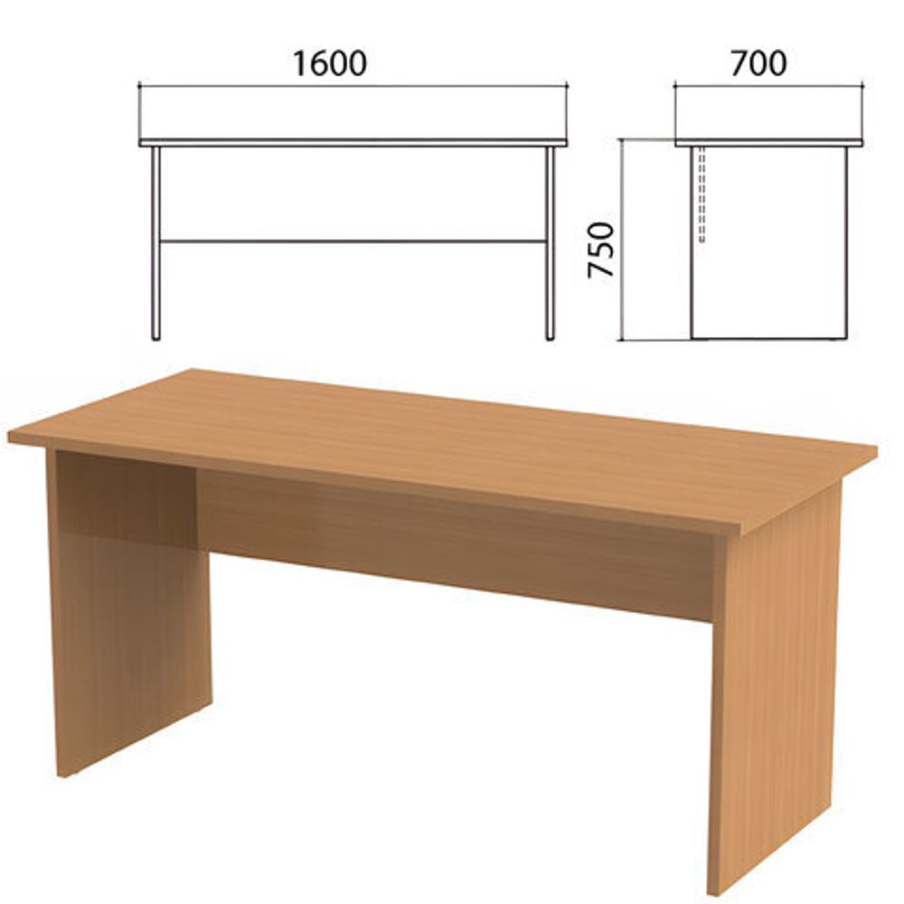 Стол письменный &quot;Этюд&quot;, 1600х700х750, бук бавария, 400027-55