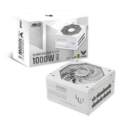 Блок питания ASUS 1000W, TUF Gaming 1000W Gold White Edition, Full Modular, TUF-GAMING-1000G-WHITE