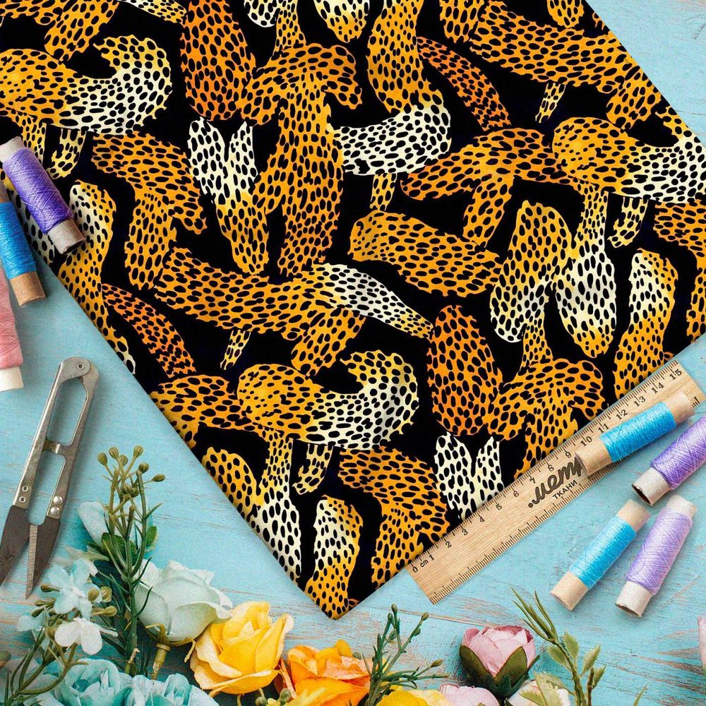 Ткань премиум дюспо африканская фантазия