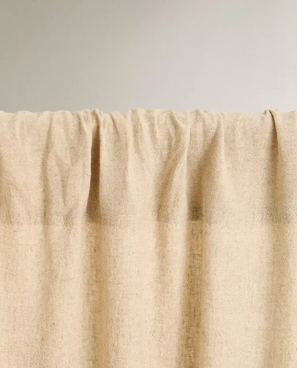 ZARA HOME ЛЬНЯНАЯ ЗАНАВЕСКА, СВЕТЛО-БЕЖЕВЫЙ