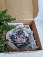 Шар стеклянный "Исакиевский собор",  ручная роспись