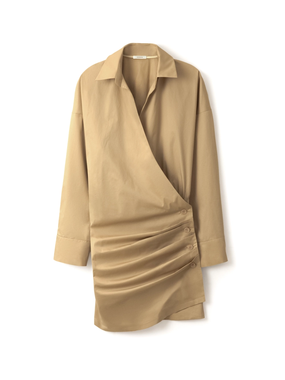 Платье-рубашка со складками