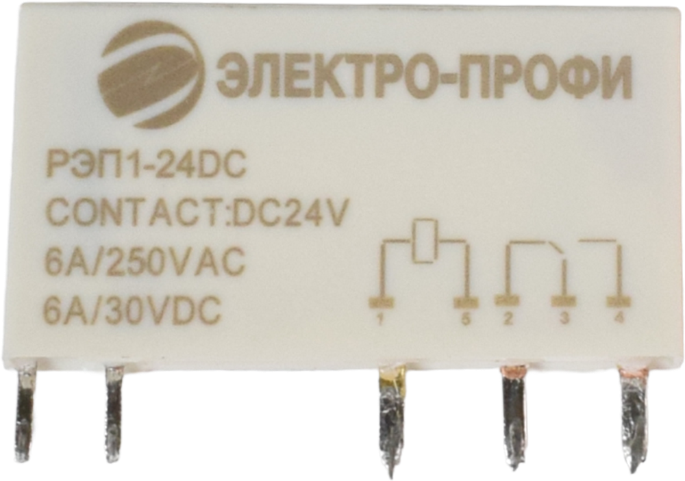 Реле электромеханическое промежуточное для ЦРП1, 24DC, 1CO, 6A, 11040009 РЭП1