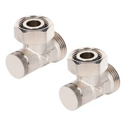 Набор Royal Thermo для нижнего подключения радиатора угловой раздельный 3/4х3/4ЕК