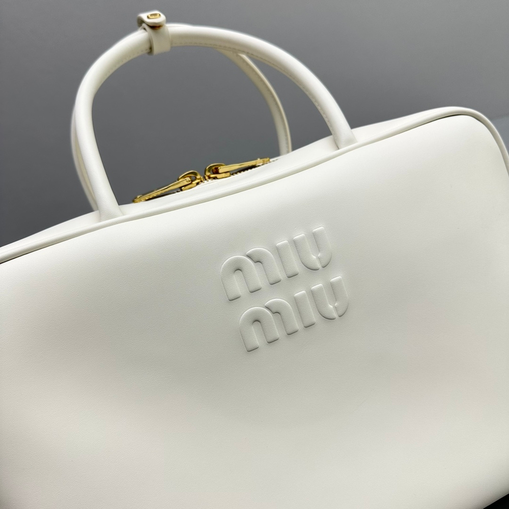 Miu Miu Leather Top Handle Bag 24 cm
