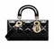 Сумка Dior Lady D-joy из лакированной кожи, черный