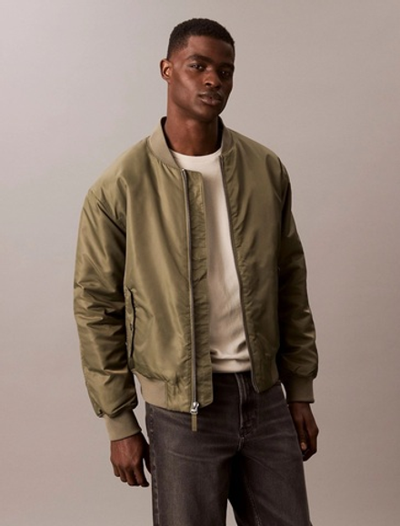 Бомбер Calvin Klein Nylon Bomber Jacket Dusty Olive