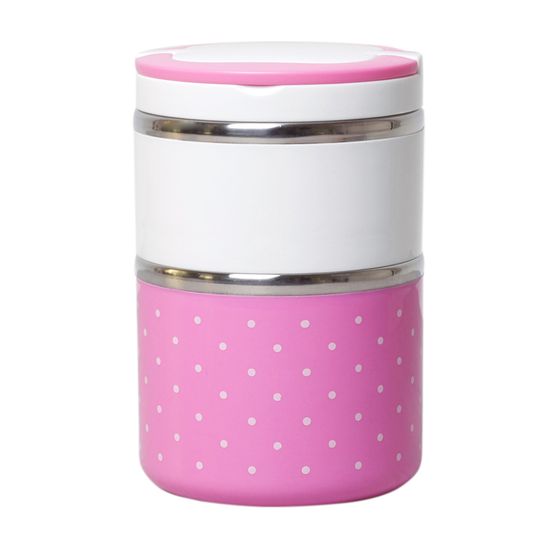 Ланч-бокс двойной круглый 1080 мл. Kamille КМ 2103