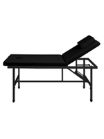 Массажный стол стационарный Massagecomplekt, с регулировкой высоты и вырезом для лица, 190/70, черный