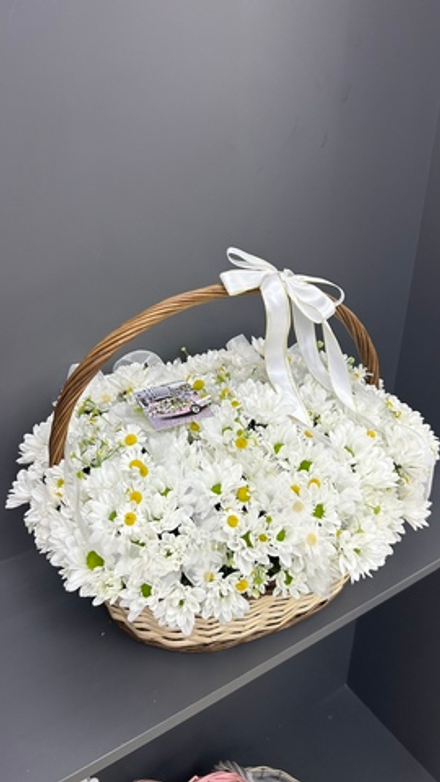 Корзина с ромашками