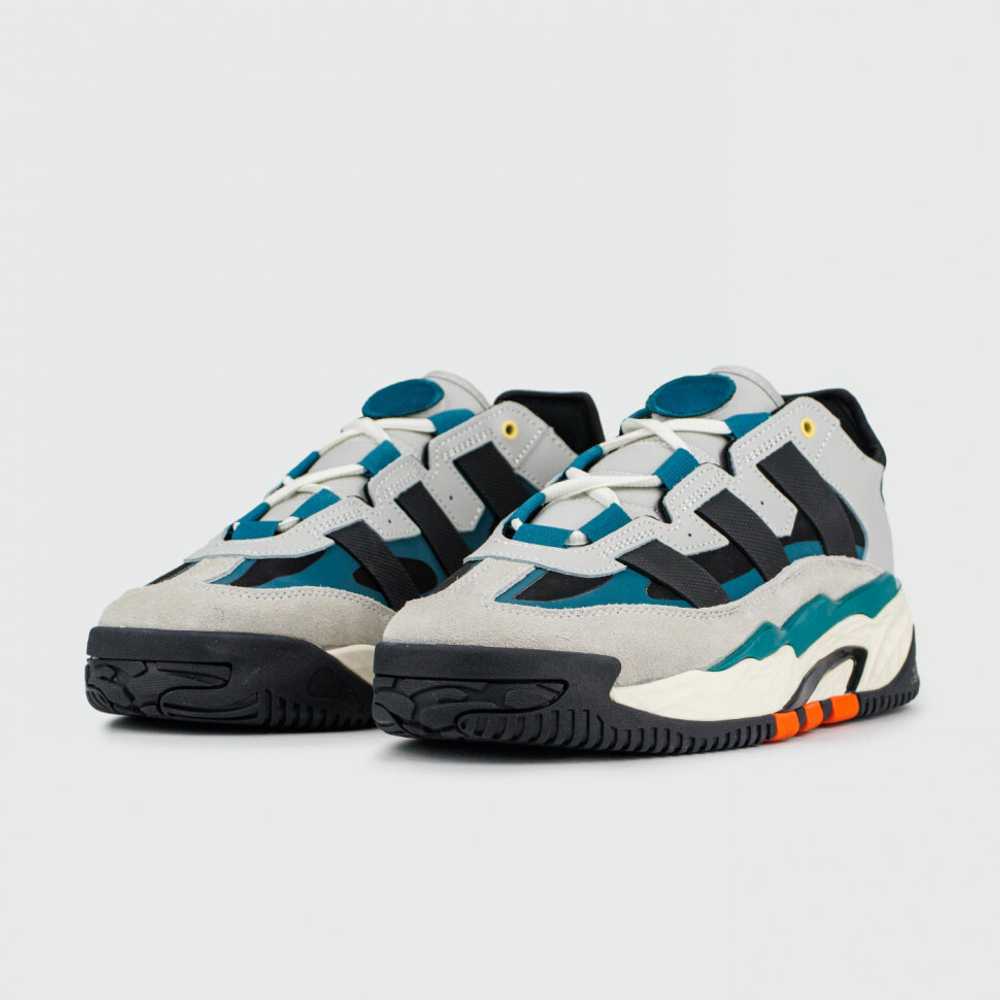 кроссовки Adidas Niteball Grey Black / Green