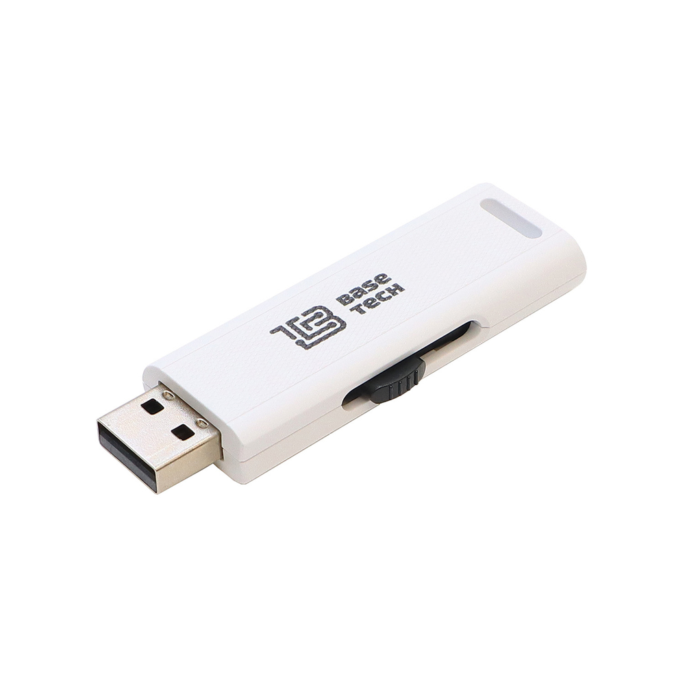 Флешка BaseTech BS1 32Гб, USB-A 2.0, белый (BS1-32GB-WH)